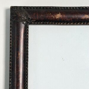 VTG Sicura Italian Picture Frame Ornate Old World Bronze Wood Leaf Design 6x8